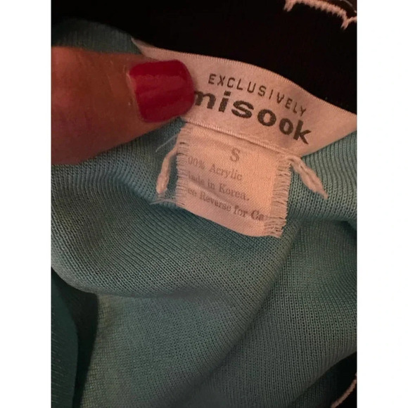 Exclusively Misook Women's Blue‎ Knit Open Front Cardigan with Tank Set Size S - Picture 3 of 11